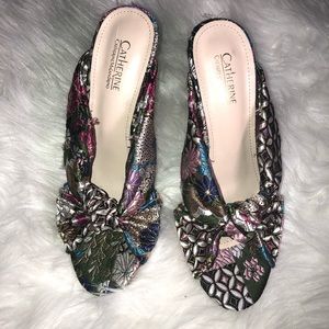 Catherine Malandrino Colorful fabric print Heels